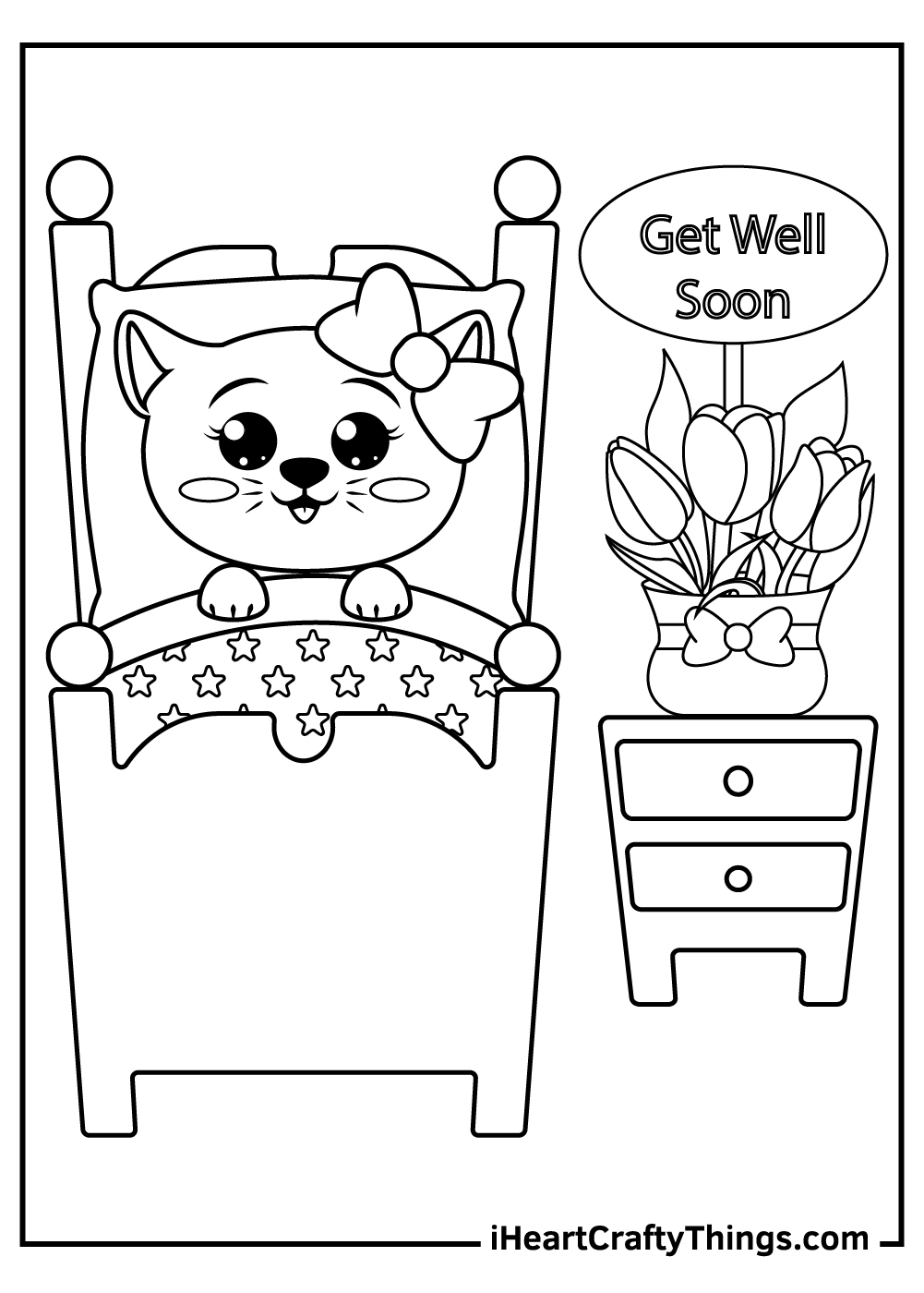 Get Well Soon Kids Coloring Pages Get Well Soon Kids Coloring Pages