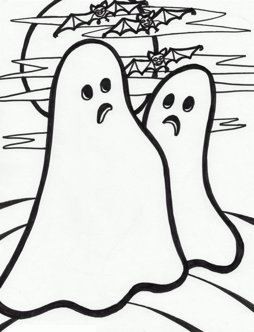Ghost Printable Coloring Pages Ghost Printable Coloring Pages