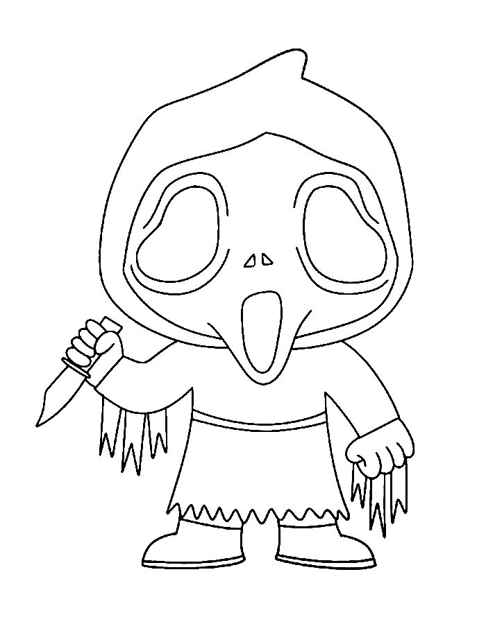 Ghostface Image Coloring Page Ghostface Image Coloring Page