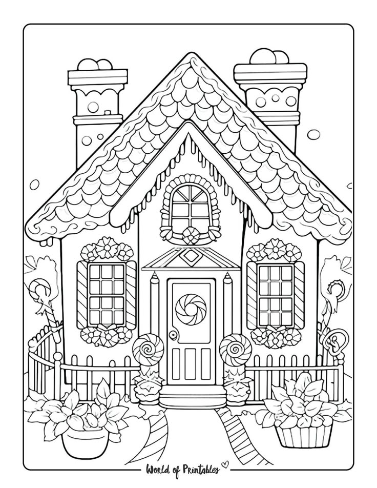 Gingerbread House Coloring Pages For Adults Christmas Coloring Pages Gingerbread House Coloring Pages For Adults Christmas Coloring Pages