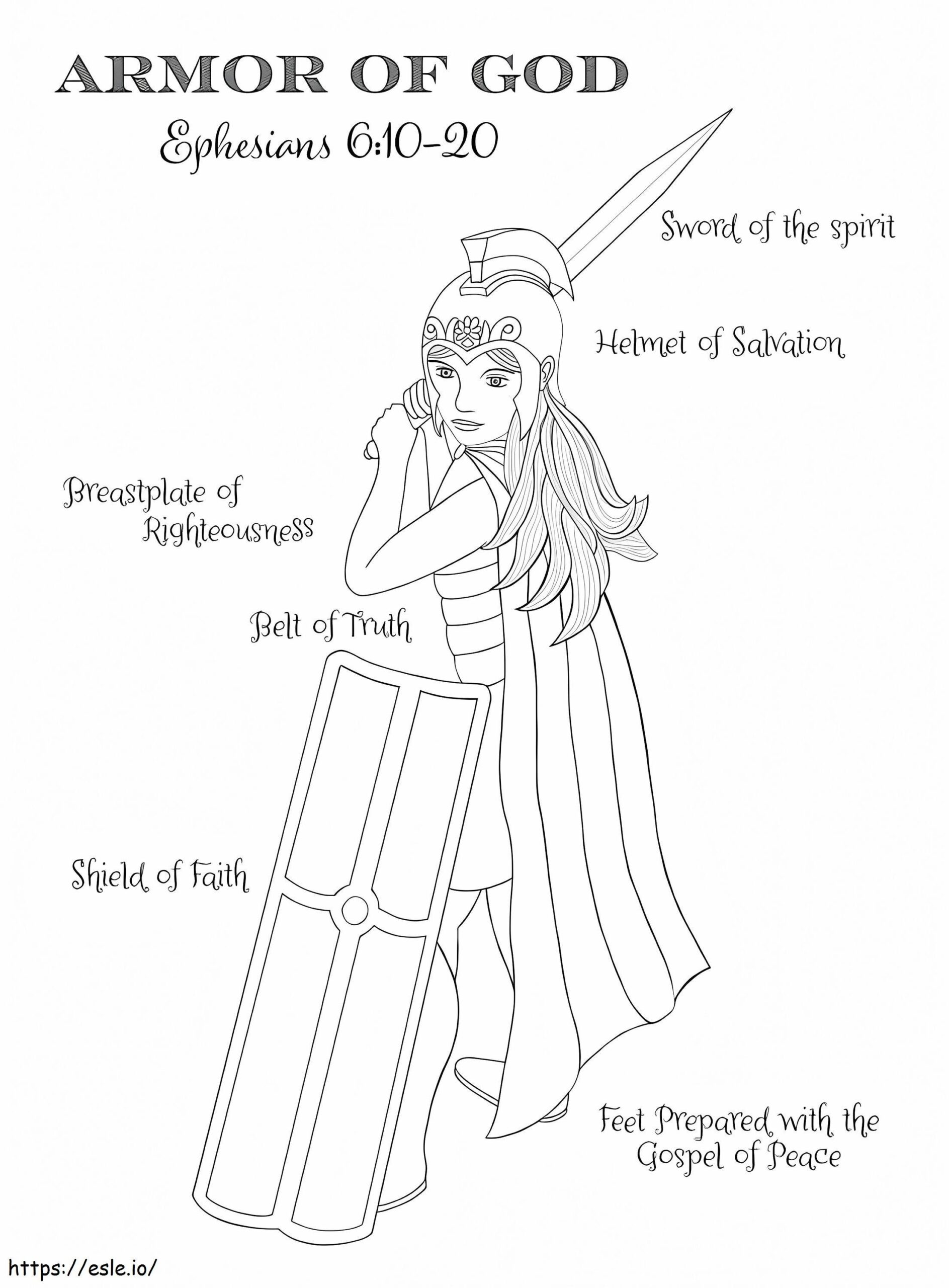 Girl Armor Of God Coloring Page Girl Armor Of God Coloring Page