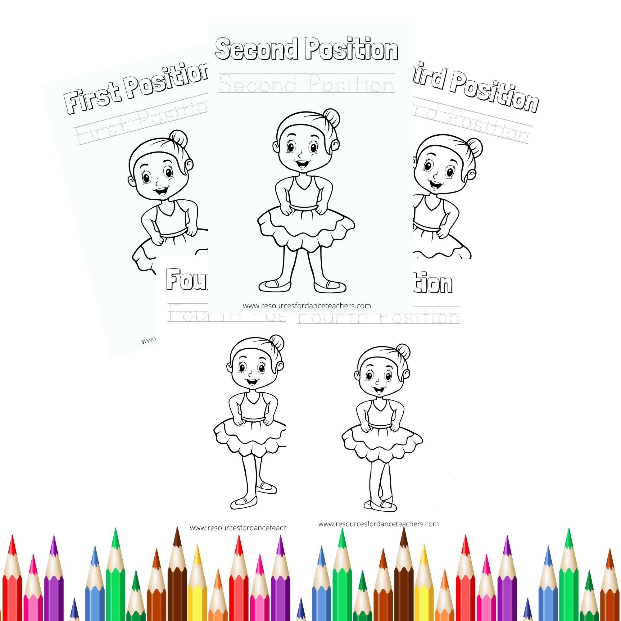 Girls Ballet Coloring Pages 5 Positions Resources For Dance Teachers Girls Ballet Coloring Pages 5 Positions Resources For Dance Teachers