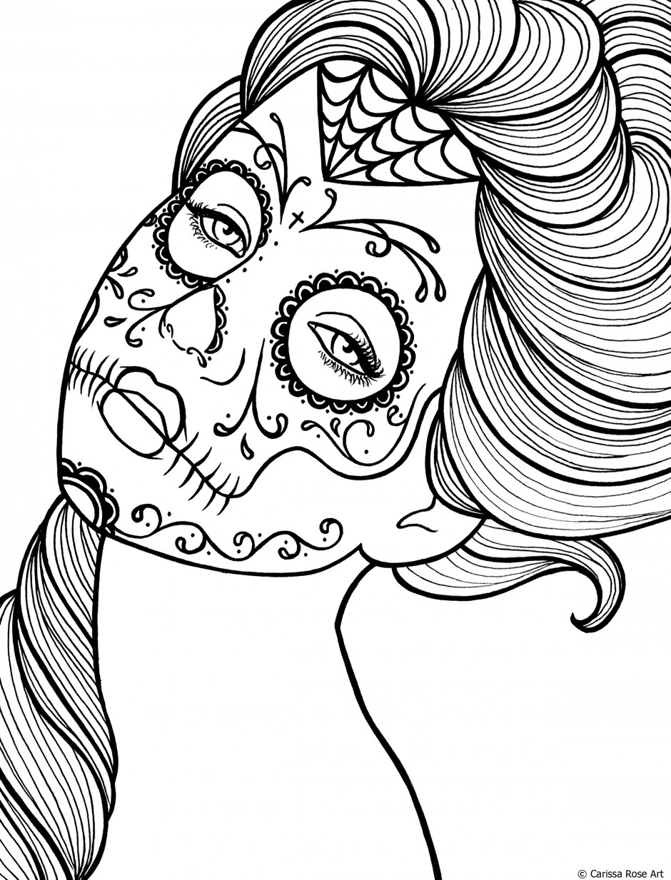 Skull Coloring Pages Printable Skull Coloring Pages Printable