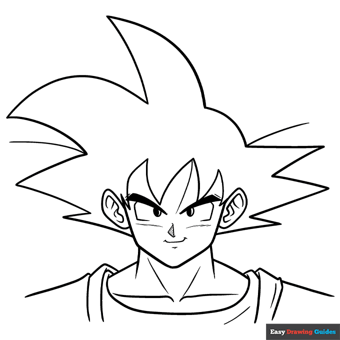 Goku Coloring Page Easy Drawing Guides Goku Coloring Page Easy Drawing Guides