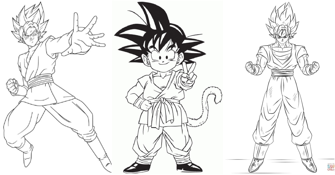 Goku Printable Coloring Pages Goku Printable Coloring Pages