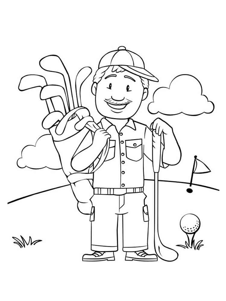 Golf Coloring Pages