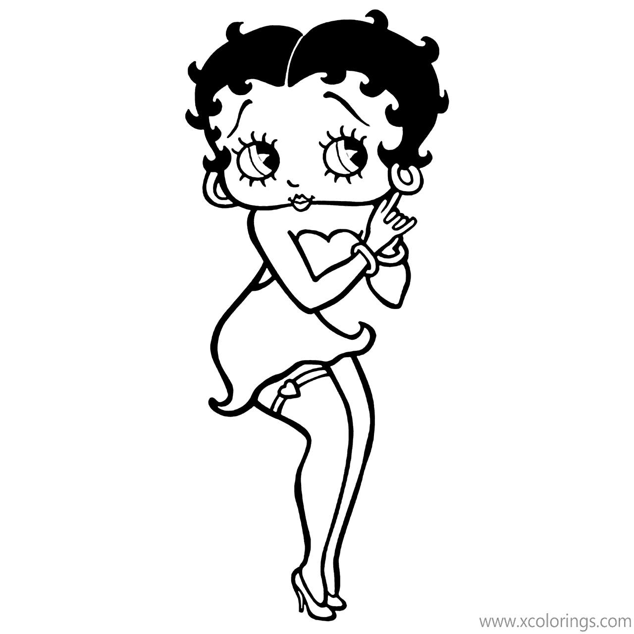 Gorgeous Betty Boop Coloring Pages XColorings Gorgeous Betty Boop Coloring Pages XColorings
