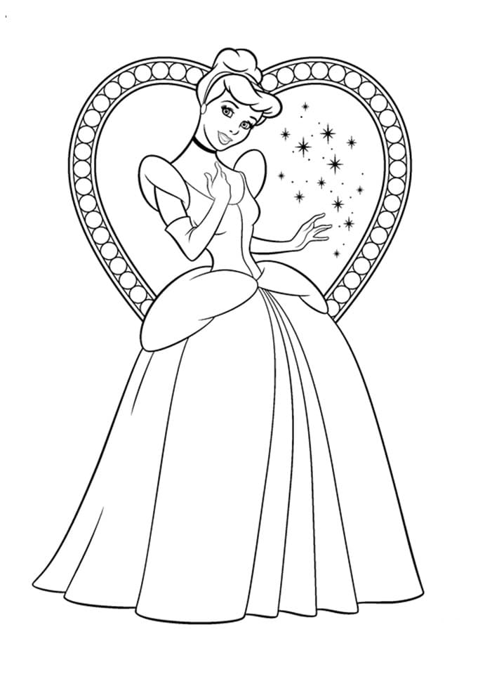 Gorgeous Cinderella Coloring Page Free Printable Coloring Pages For Kids