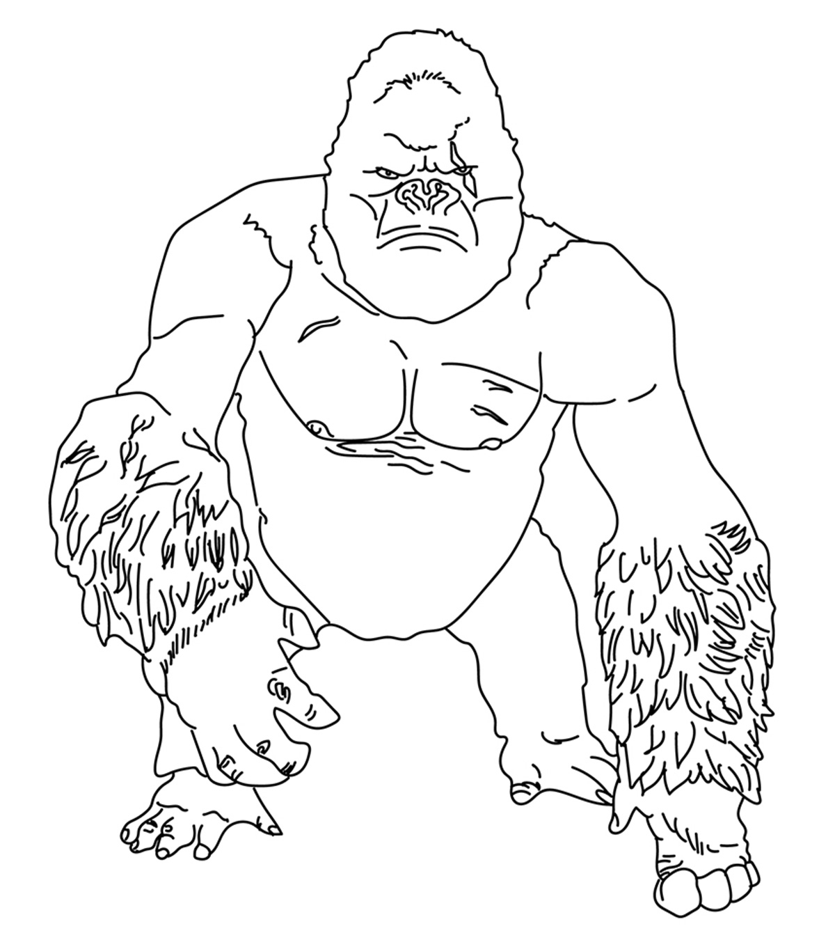 Gorilla Coloring Pages Printable Gorilla Coloring Pages Printable