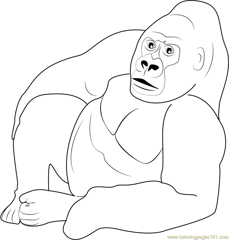Gorilla Printable Coloring Pages Gorilla Printable Coloring Pages
