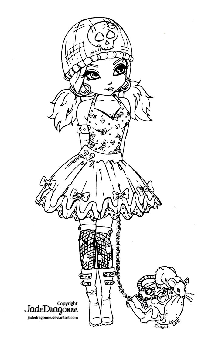 Printable Gothic Coloring Pages