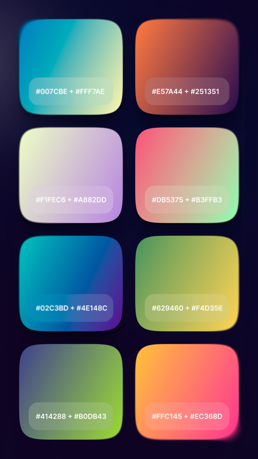 Gradient Color Palette 2024 Gradient Color Palette 2024