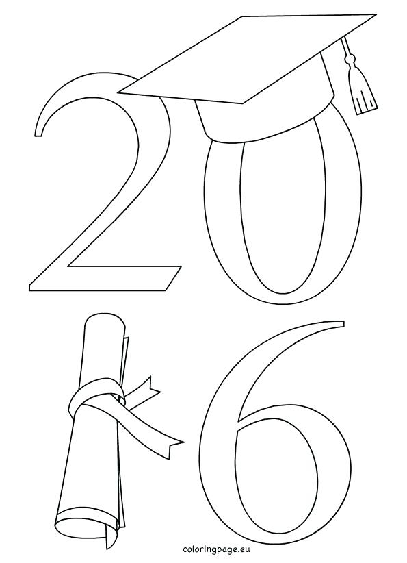 Graduation Cap Coloring Pages Printable