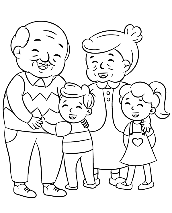 Grandparents Coloring Page Grandparents Coloring Page