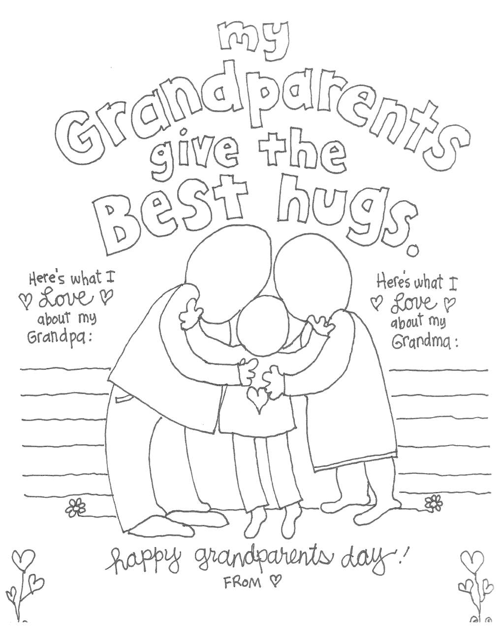 Grandparents Day Coloring Pages Give The Best Hugs Free Printable Grandparents Day Coloring Pages Give The Best Hugs Free Printable