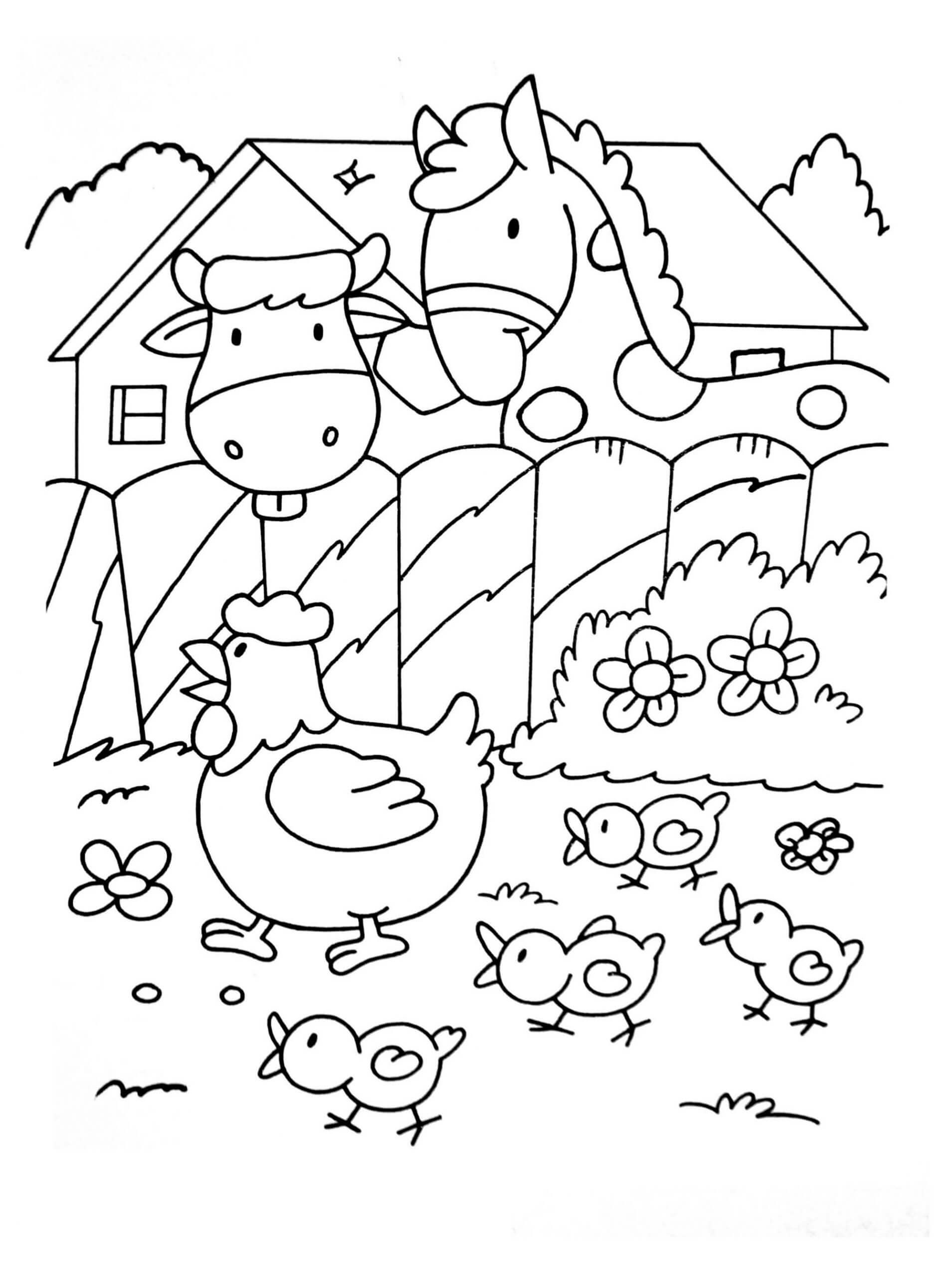 Granja De Vacas Lecheras Para Colorear Imprimir E Dibujar