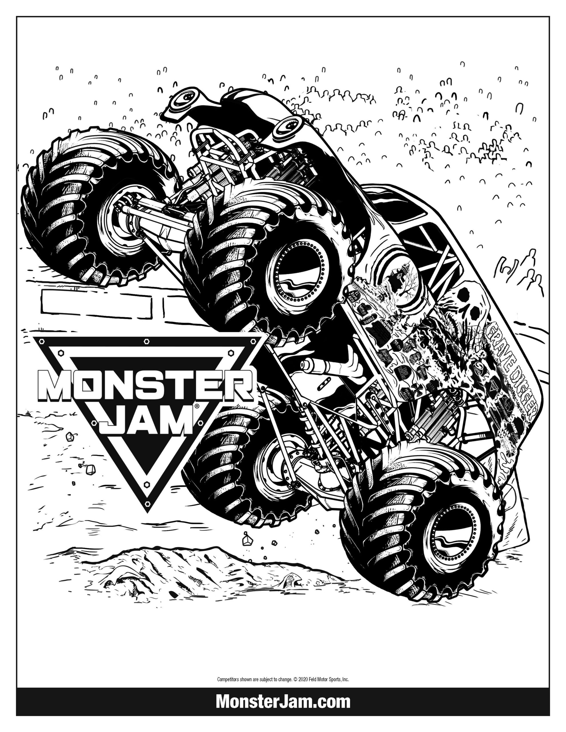 Grave Digger Activity Pack Monster Truck Coloring Pages Truck Grave Digger Activity Pack Monster Truck Coloring Pages Truck