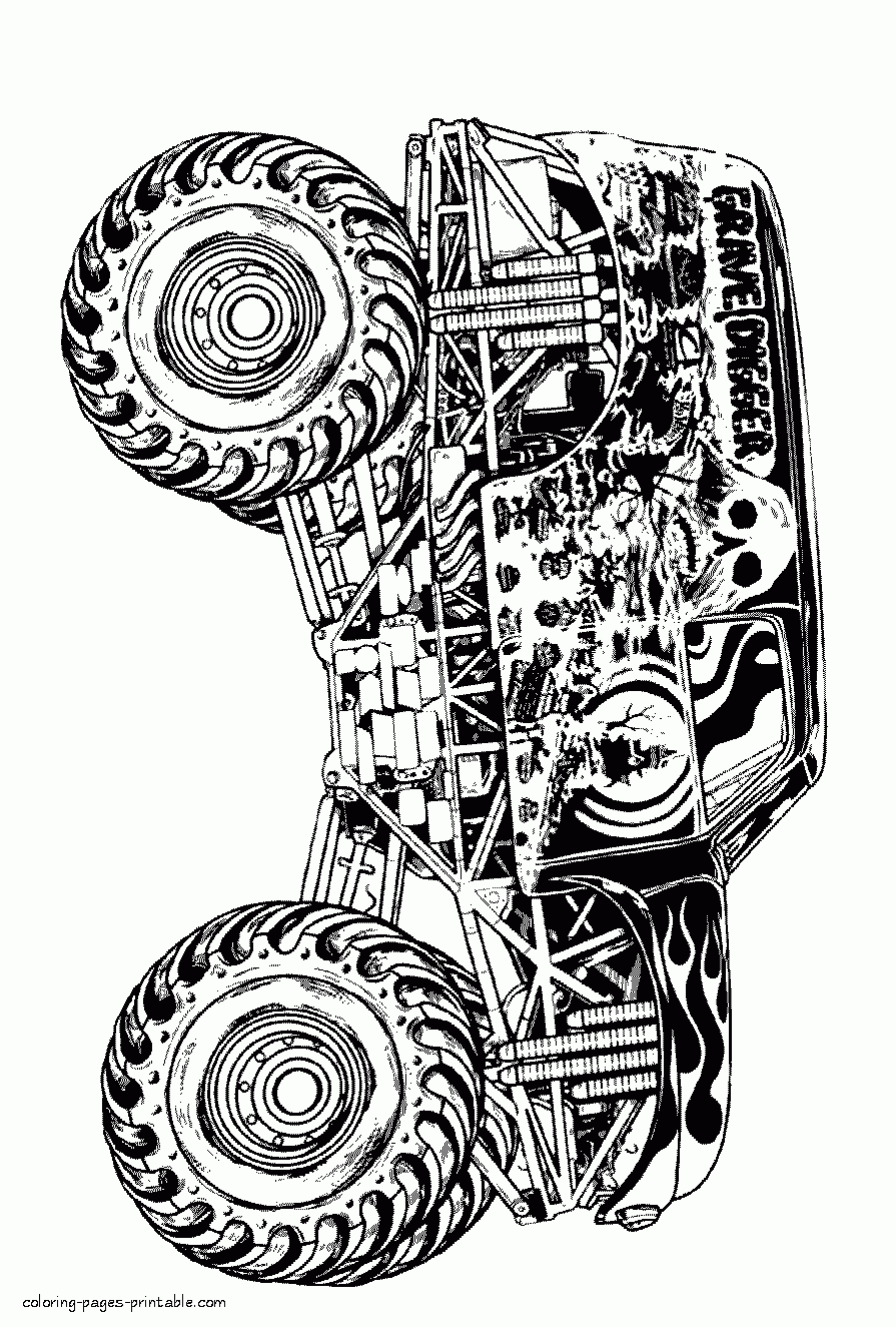 Grave Digger Monster Truck Coloring Pages COLORING PAGES PRINTABLE COM Grave Digger Monster Truck Coloring Pages COLORING PAGES PRINTABLE COM