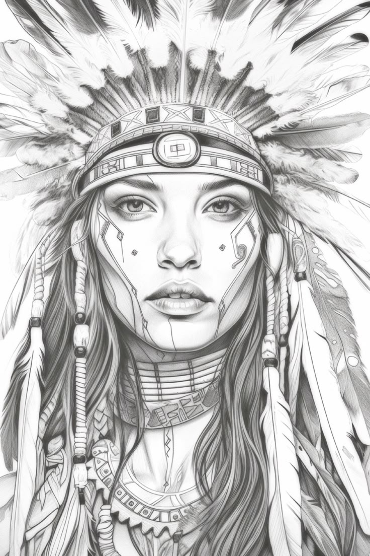 Grayscale Coloring Book 9 Beautiful And Gorgeous Indians Shamans From Grayscale Coloring Book 9 Beautiful And Gorgeous Indians Shamans From