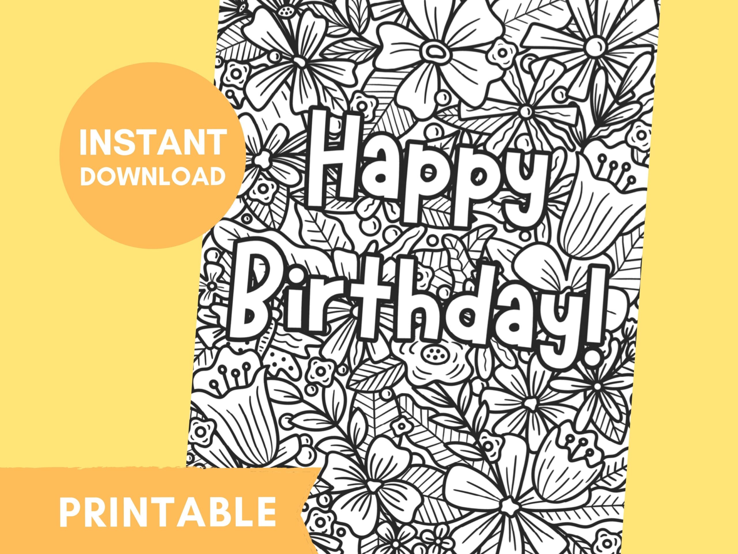 Free Printable Happy Birthday Coloring Pages Free Printable Happy Birthday Coloring Pages