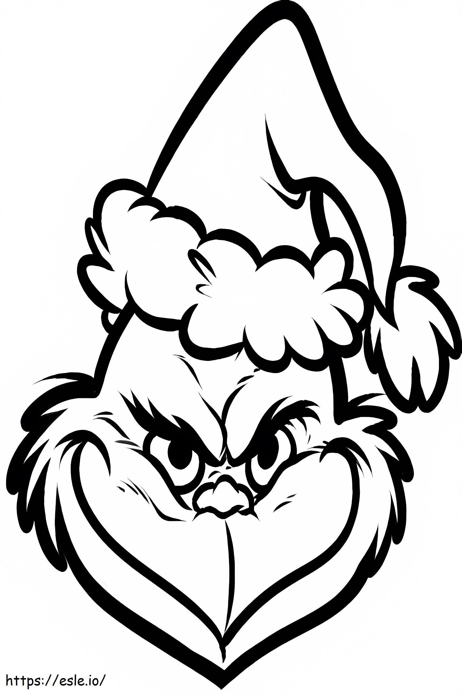 Grinch Cara A4 Para Colorear Grinch Cara A4 Para Colorear
