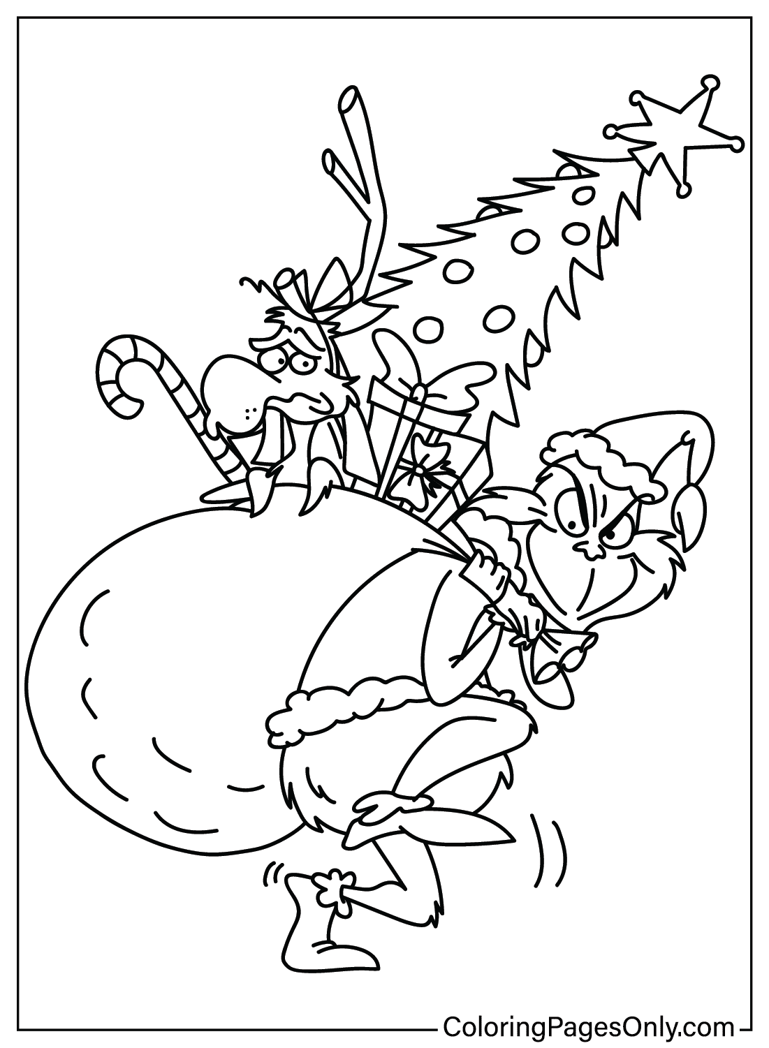 Grinch Coloring Page PDF Free Printable Coloring Pages