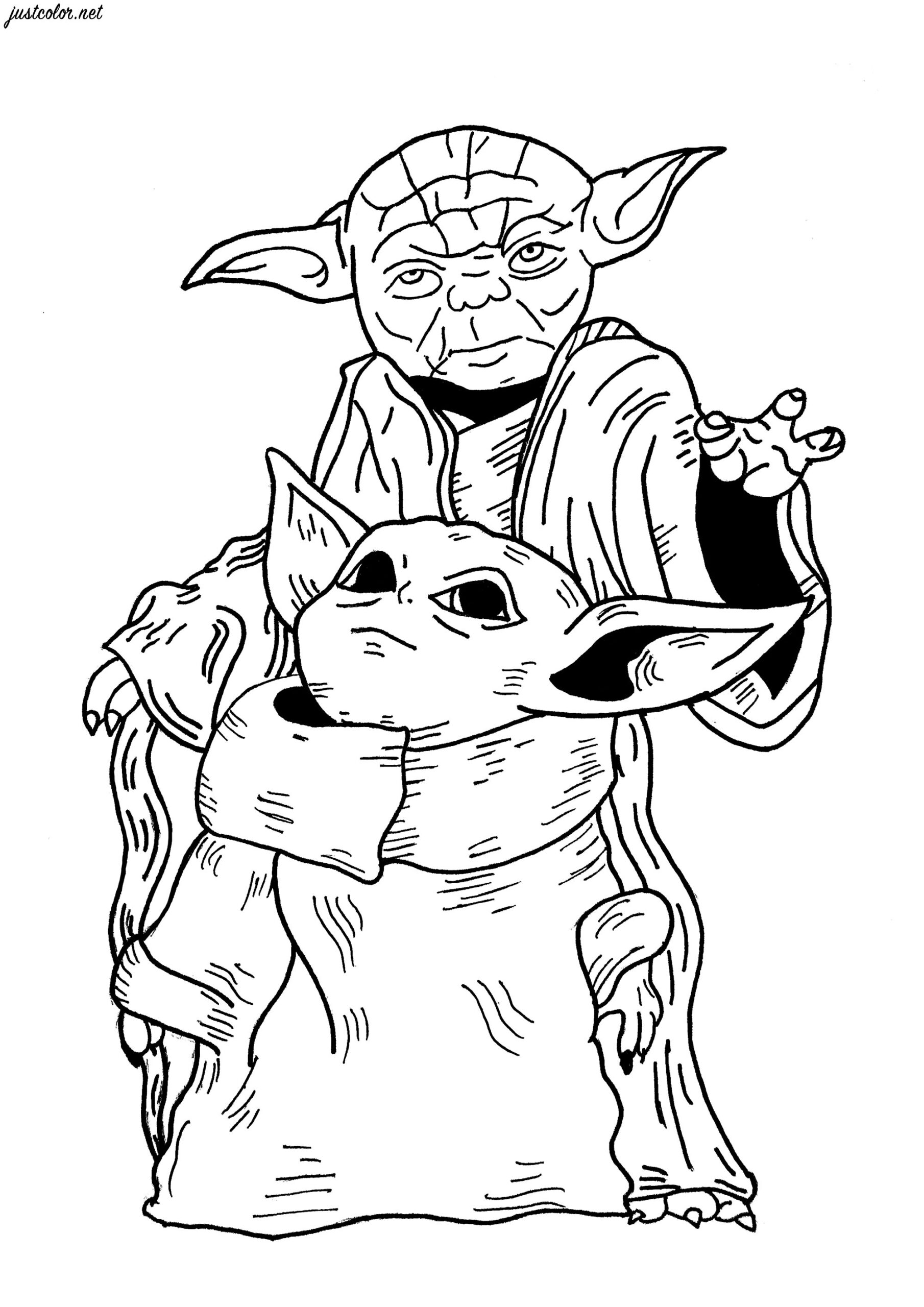 Grogu And Yoda Movie Coloring Pages For Adults