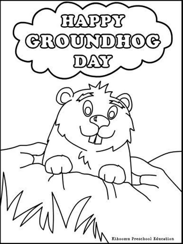 Groundhog Day Coloring Pages Groundhog Day Coloring Pages