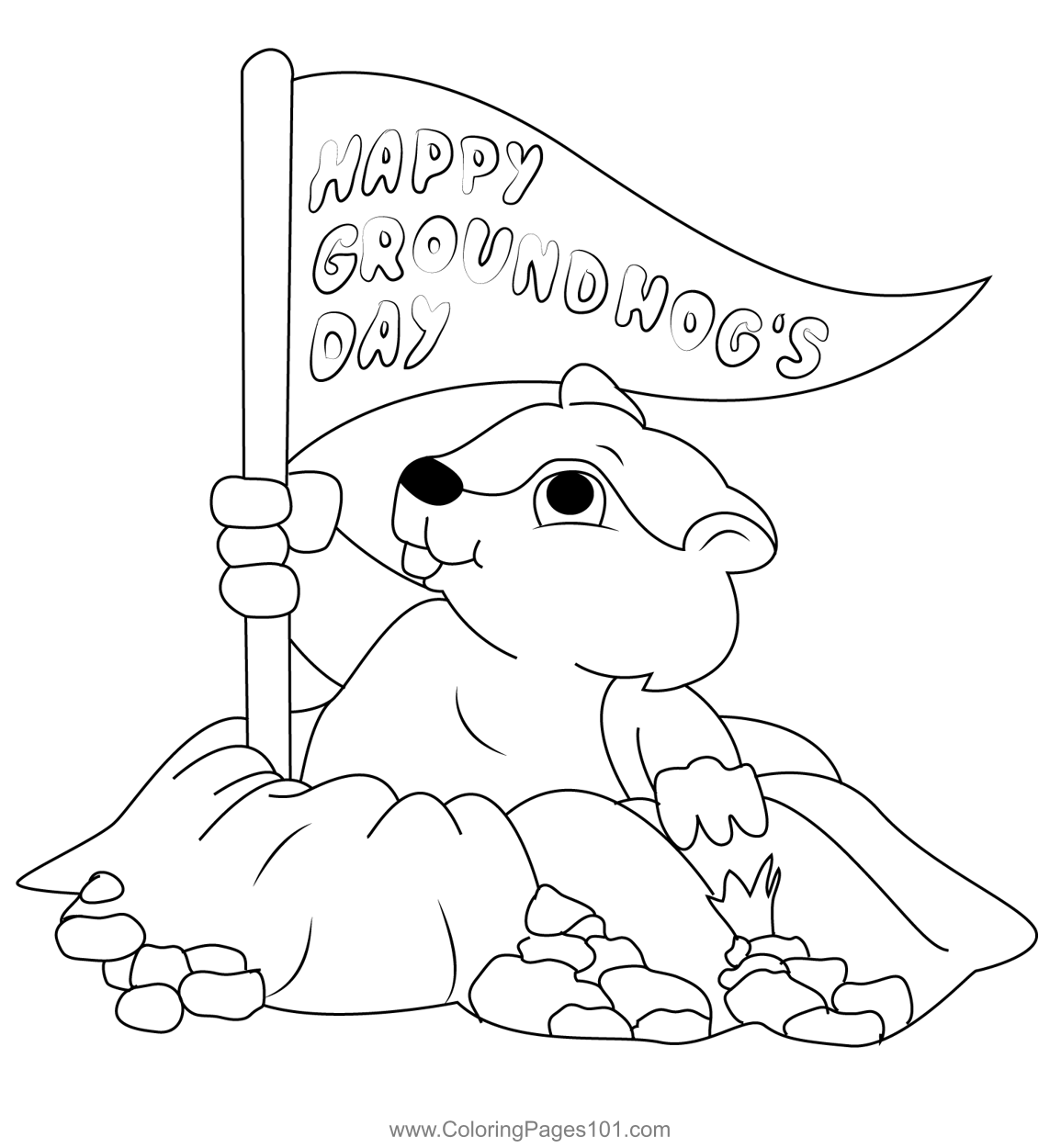 Groundhog Day Coloring Pages Groundhog Day Coloring Pages