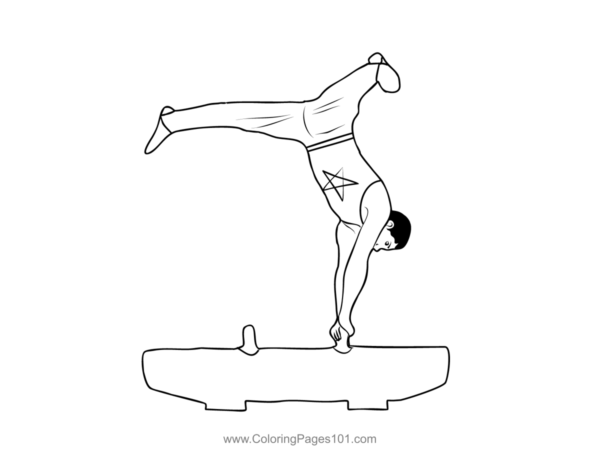 Gymnastics 1 Coloring Page For Kids Free Gymnastics Printable Gymnastics 1 Coloring Page For Kids Free Gymnastics Printable