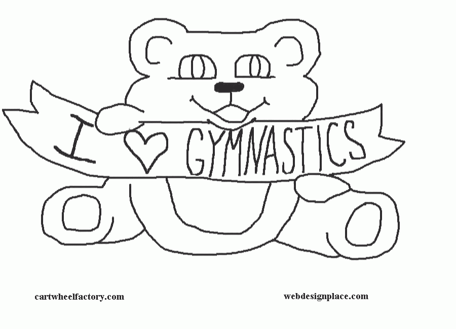 Gymnastics Printable Coloring Pages