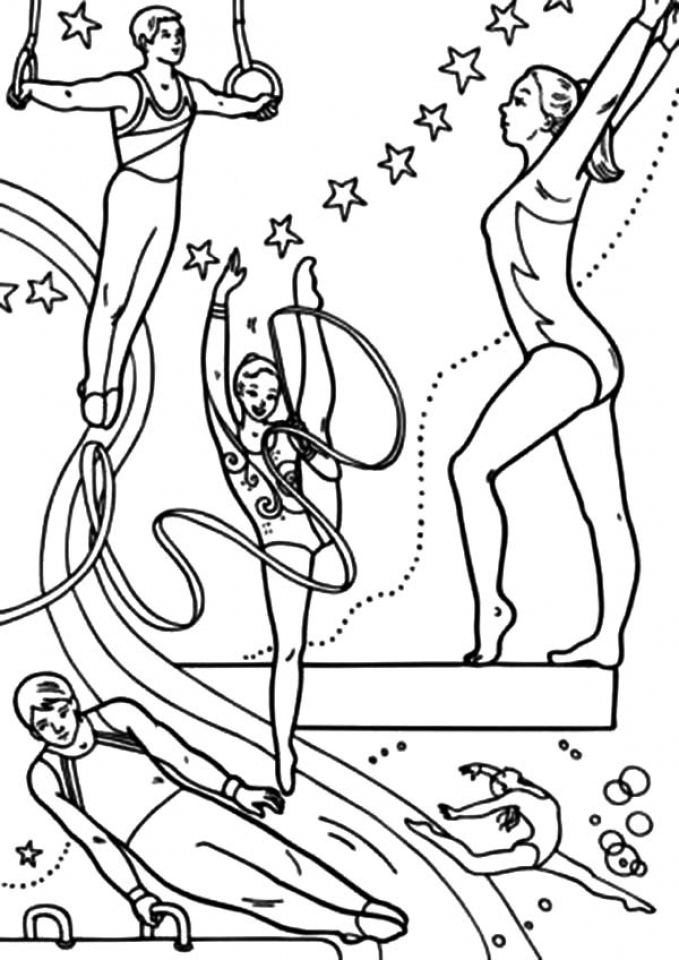 Gymnastics Printable Coloring Pages Gymnastics Printable Coloring Pages