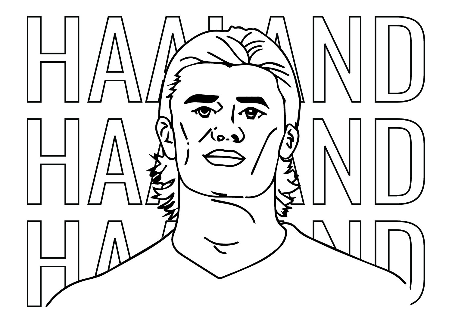Haaland Coloring Page Haaland Coloring Page