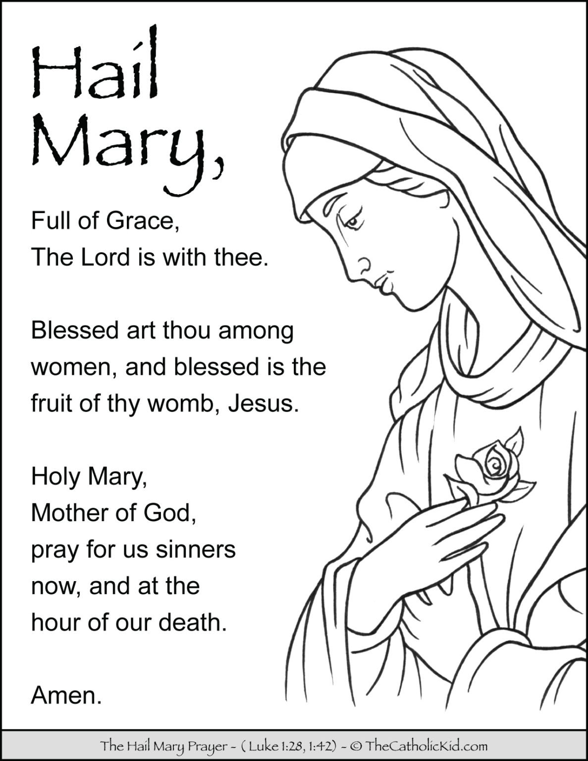 Hail Mary Archives The Catholic Kid Catholic Coloring Pages And Hail Mary Archives The Catholic Kid Catholic Coloring Pages And