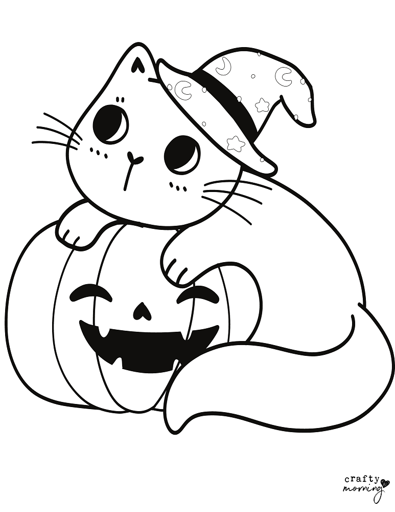 Halloween Cat Coloring Page Free Printables Coloring Home Halloween Cat Coloring Page Free Printables Coloring Home