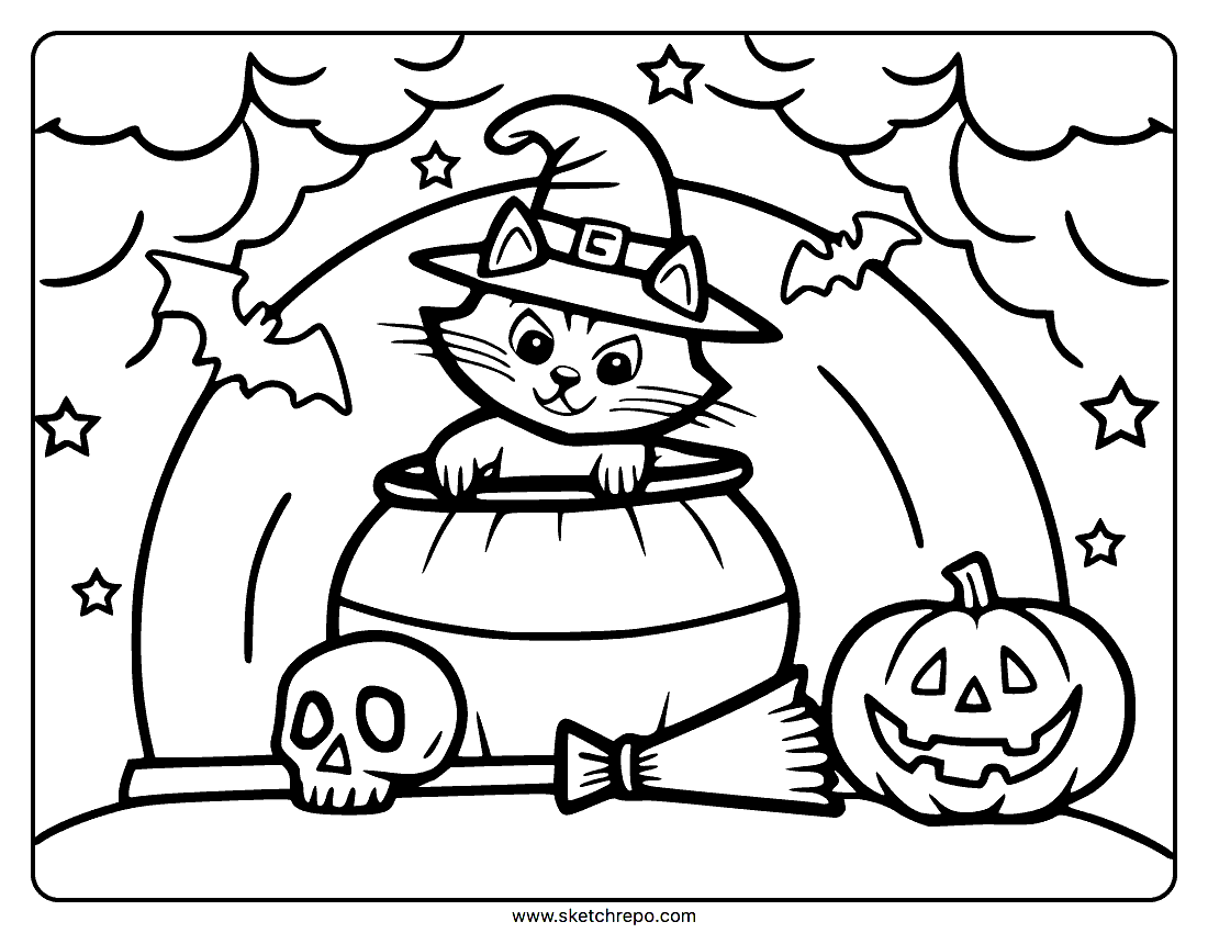 Halloween Cat Coloring Pages Free Printable Coloring Vrogue Co Halloween Cat Coloring Pages Free Printable Coloring Vrogue Co