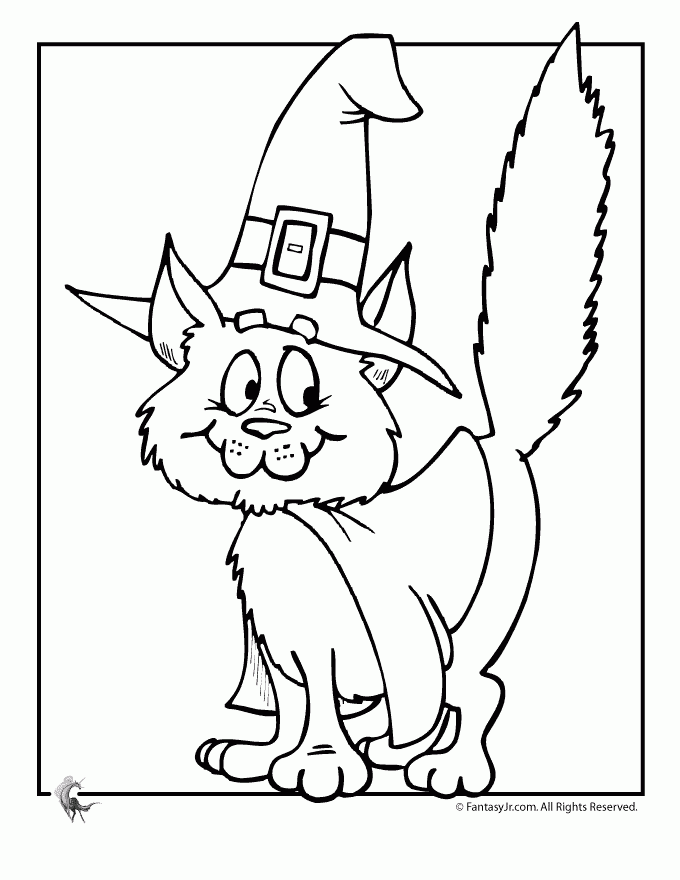 Halloween Cat Coloring