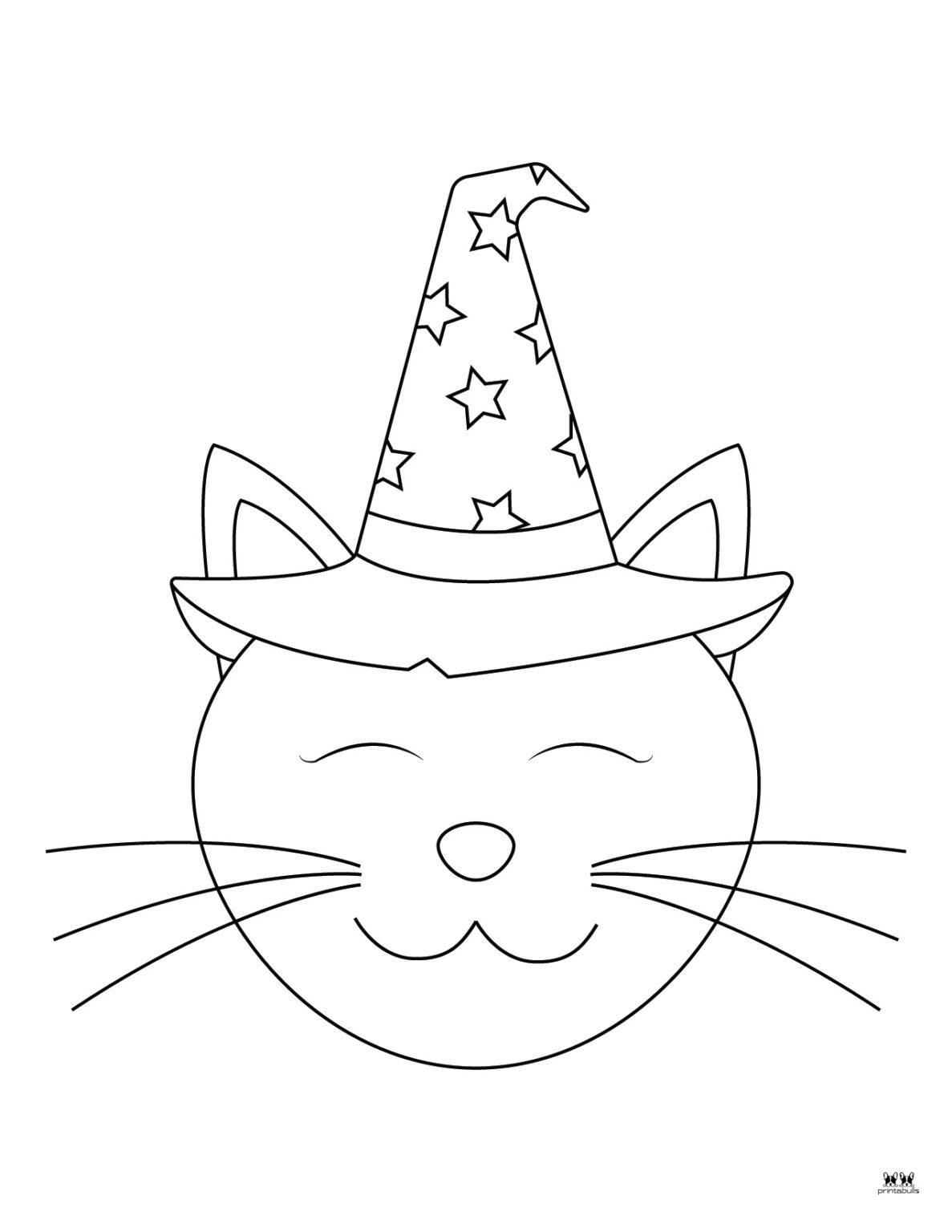 Halloween Coloring Cat Pages Witch Scary Easy Colouring Cute Witches Halloween Coloring Cat Pages Witch Scary Easy Colouring Cute Witches