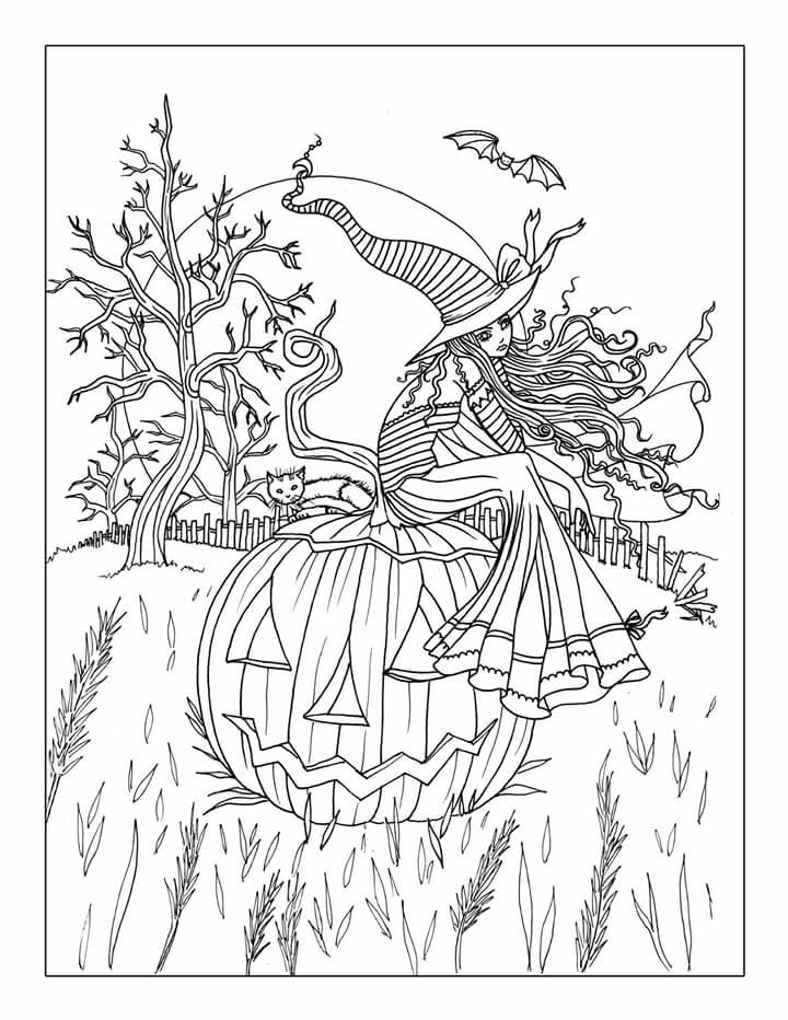 Halloween Coloring Page For Adults Coloring Home Halloween Coloring Page For Adults Coloring Home