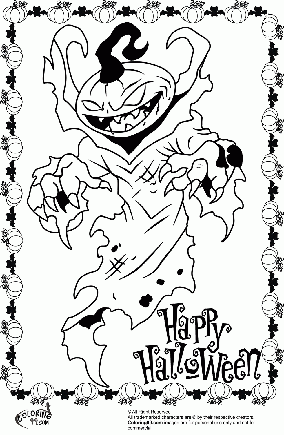 Halloween Coloring Pages Free Printable Scary Coloring Home Halloween Coloring Pages Free Printable Scary Coloring Home