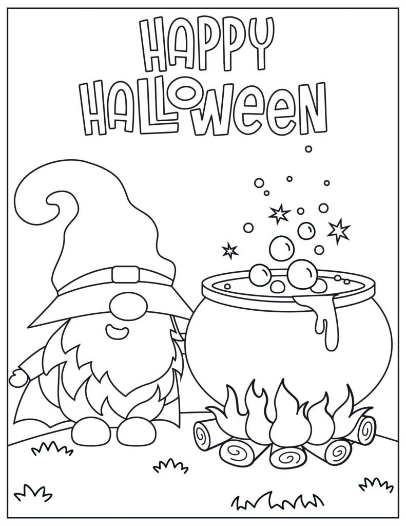 Free Printable Gnome Coloring Pages Free Printable Gnome Coloring Pages