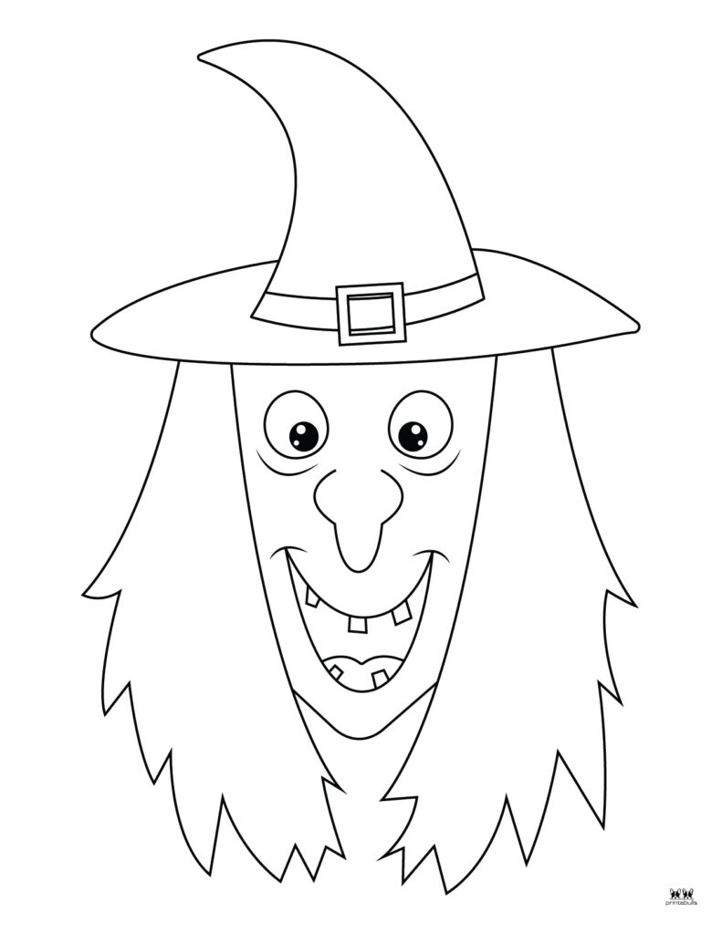 Halloween Witch Face Coloring Pages Halloween Witch Face Coloring Pages