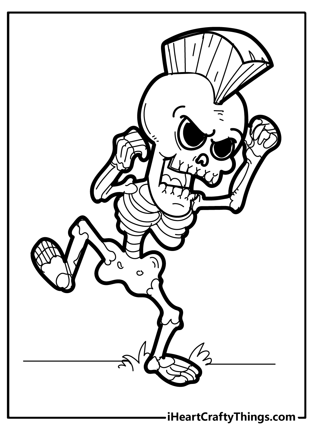Haloween Skeleton Coloring Pages Haloween Skeleton Coloring Pages