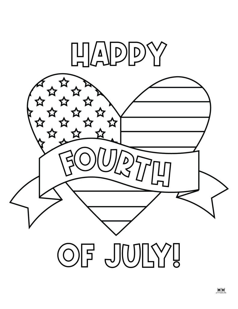 Happy 4th Of July Coloring Pages