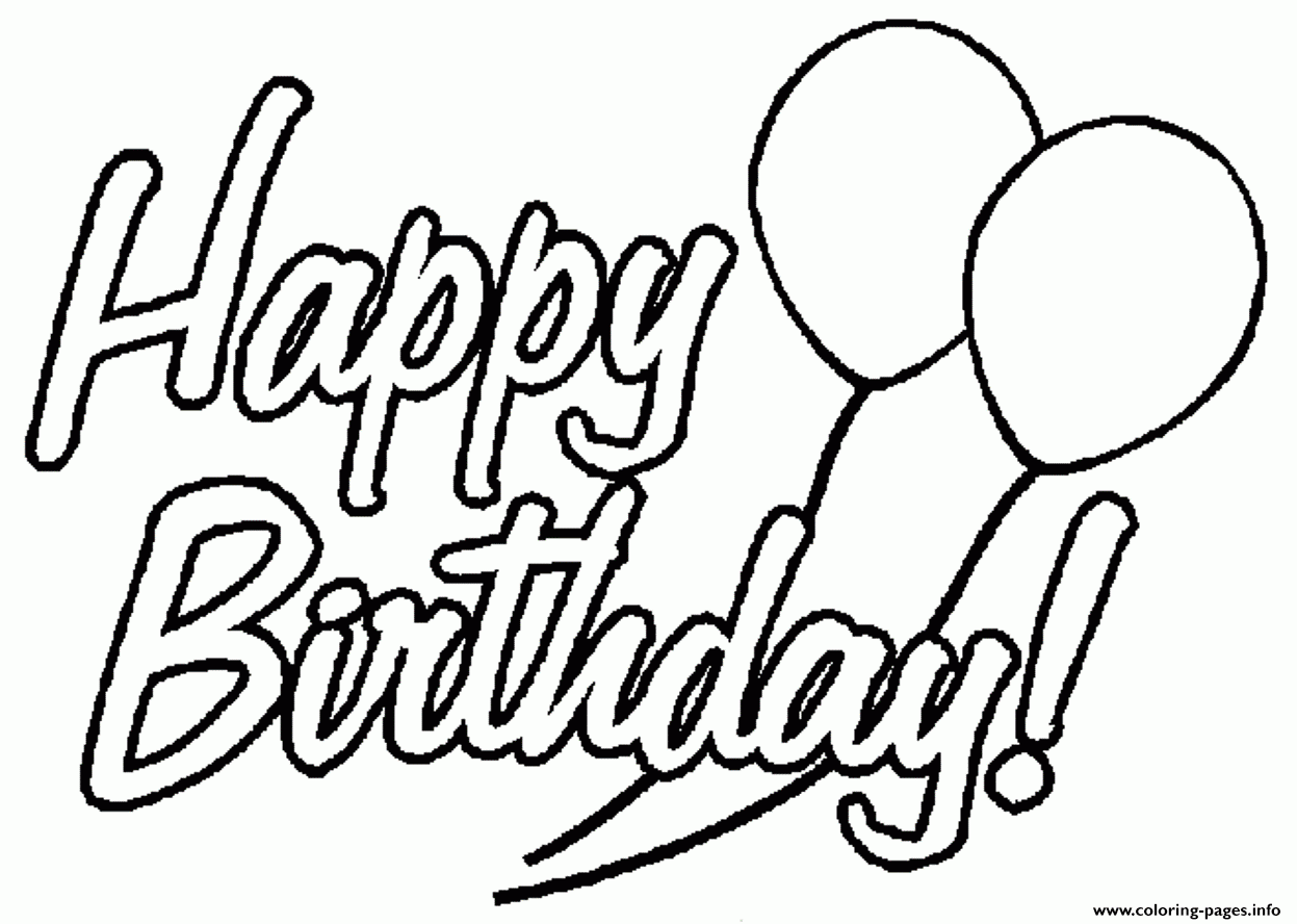 Happy Birthday 1f7f Coloring Pages Printable