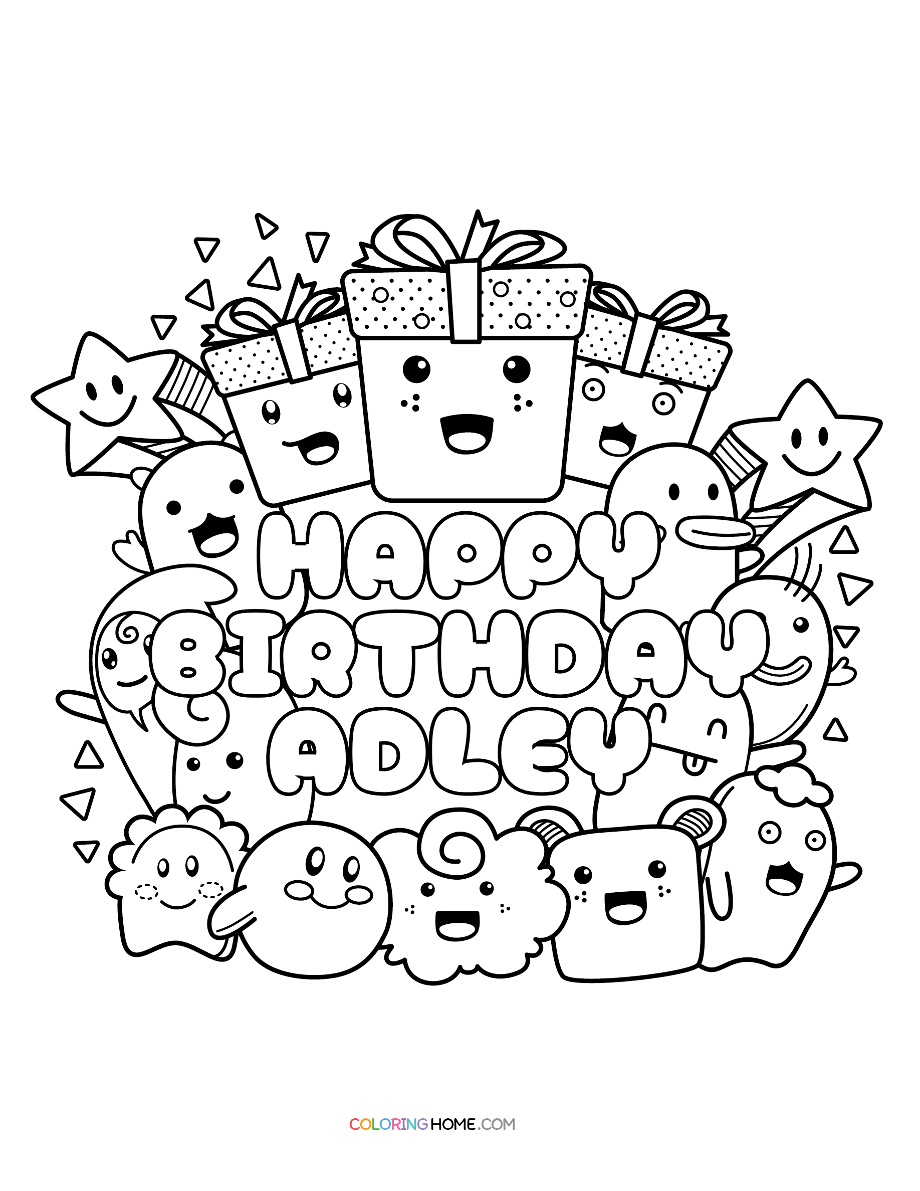 Happy Birthday Adley Coloring Page Coloring Home Happy Birthday Adley Coloring Page Coloring Home