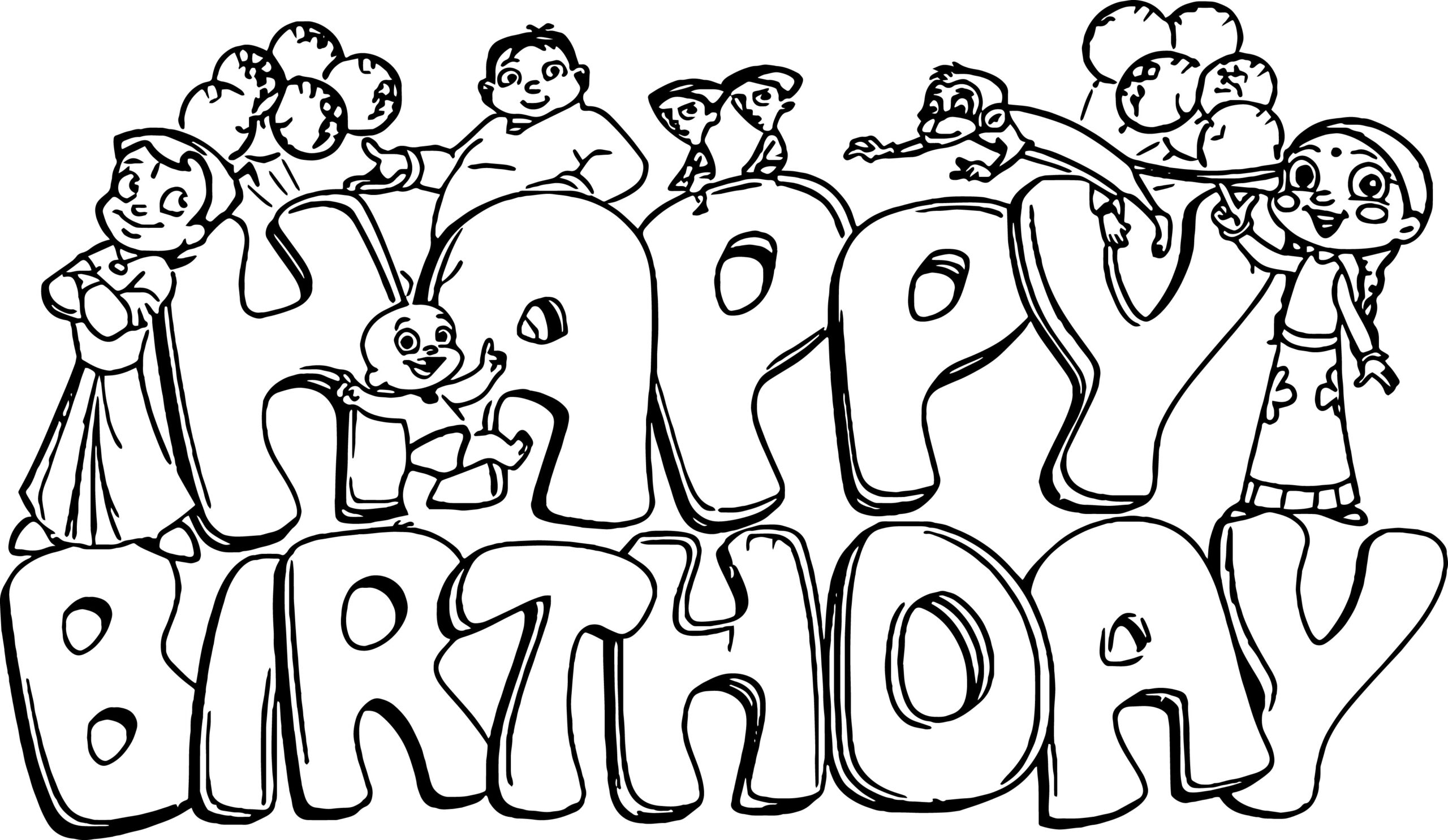 Happy Birthday Free Printable Coloring Pages