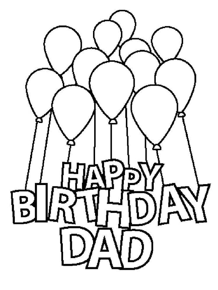 Happy Birthday Daddy Coloring Pages Happy Birthday Daddy Coloring Pages
