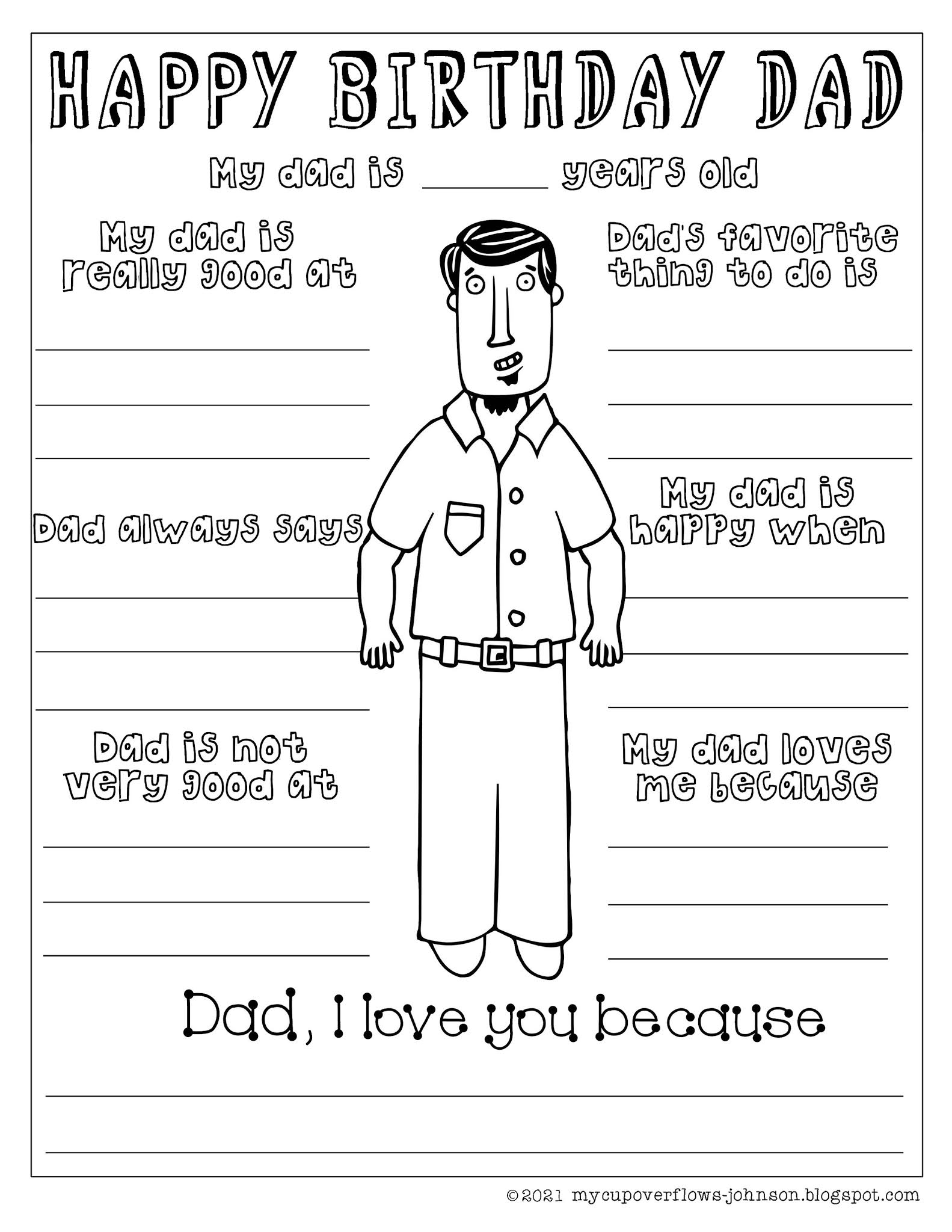 Happy Birthday Daddy Coloring Pages Happy Birthday Daddy Coloring Pages