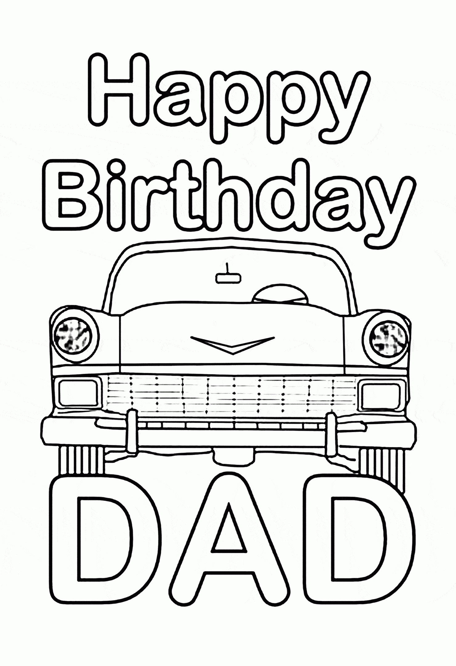 Happy Birthday Daddy Coloring Pages Printable Happy Birthday Daddy Coloring Pages Printable